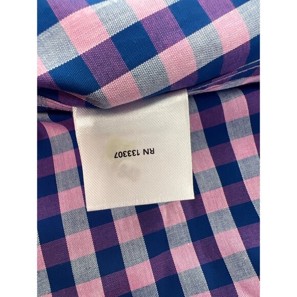 Esquire Dress Shirt Size 15 1/2 34/35 Button Front Long Sleeve Checkered Career - Picture 6 of 9